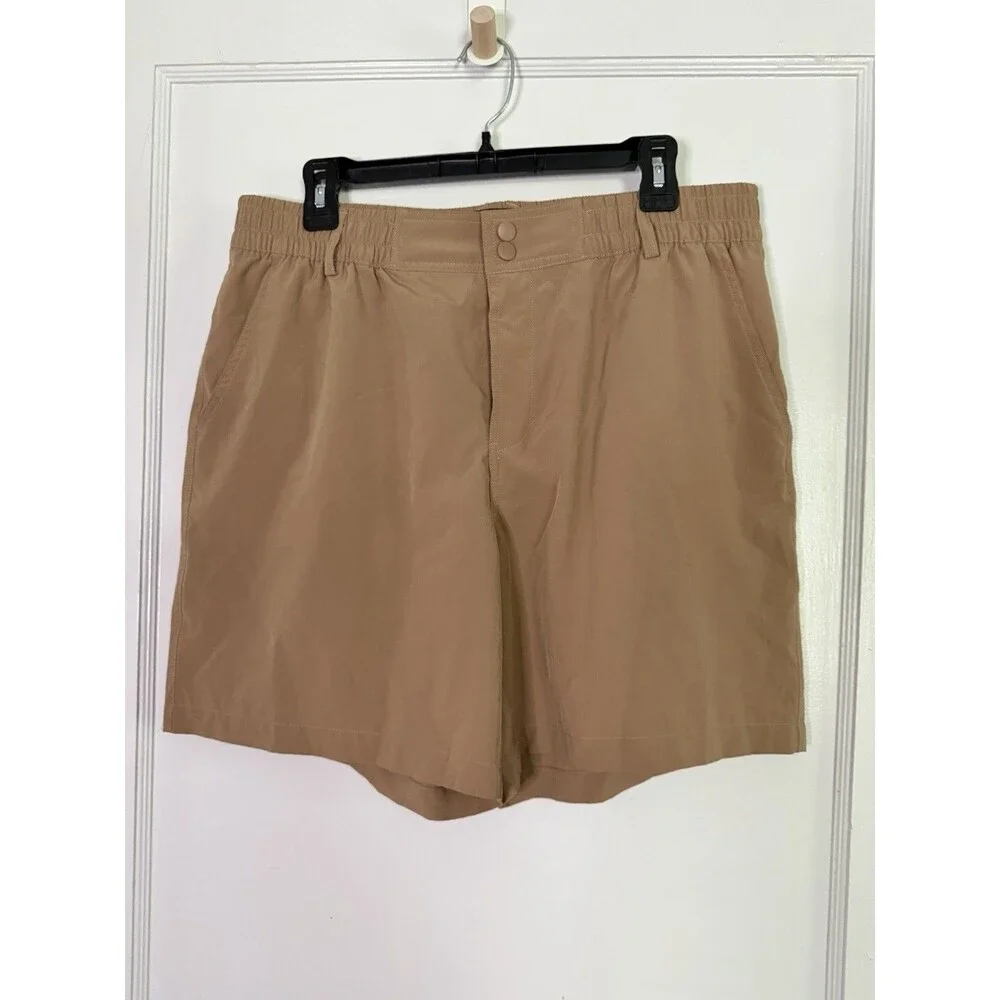 BURLEBO Men's Everyday Shorts Large Khaki Tan Duck Pocket 7